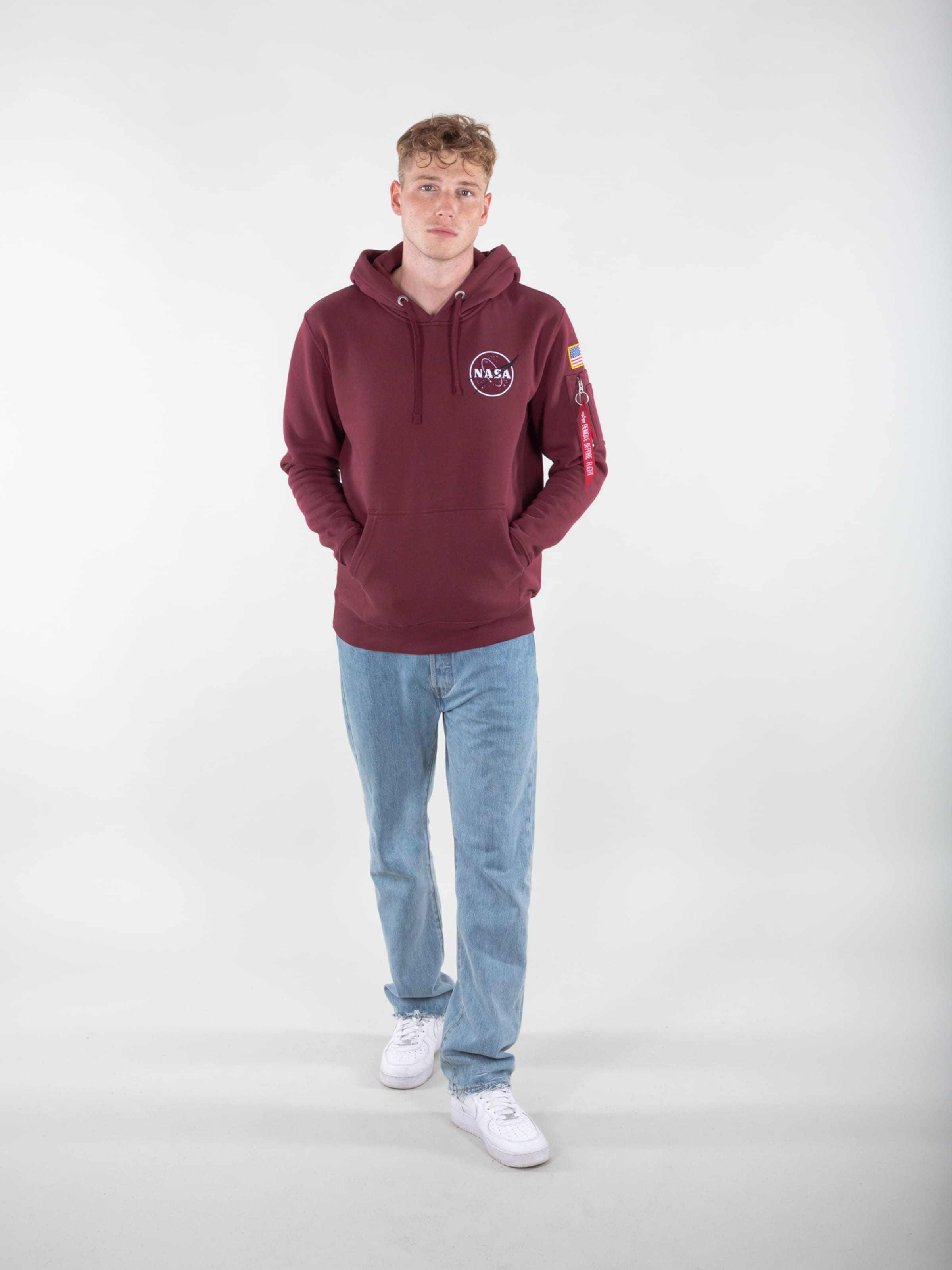 Männer Große Größen ALPHA INDUSTRIES Sweatshirt in Burgunder - MH52299 Männer Große Größen ALPHA INDUSTRIES Sweatshirt in Burgunder - MH52299