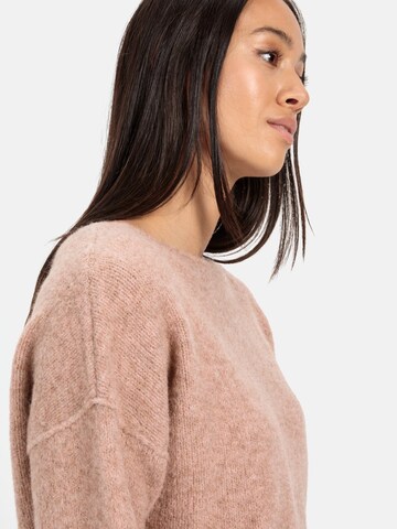 CAMEL ACTIVE Strickpullover aus einem Wollmix in Pink