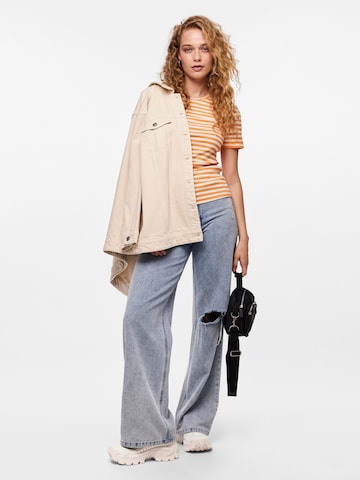 PIECES - Camisa 'PCRUKA' em laranja