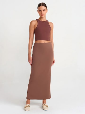 Dilvin Skirt in Brown: front