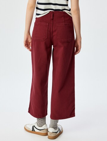 Koton Wide leg Trousers in Red