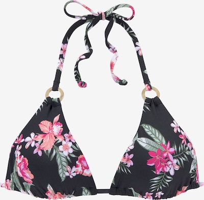 LASCANA Bikinitoppi värissä khaki / magenta / musta / valkoinen, Tuotenäkymä