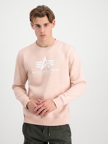 ALPHA INDUSTRIES Sweatshirt in Pink: predná strana