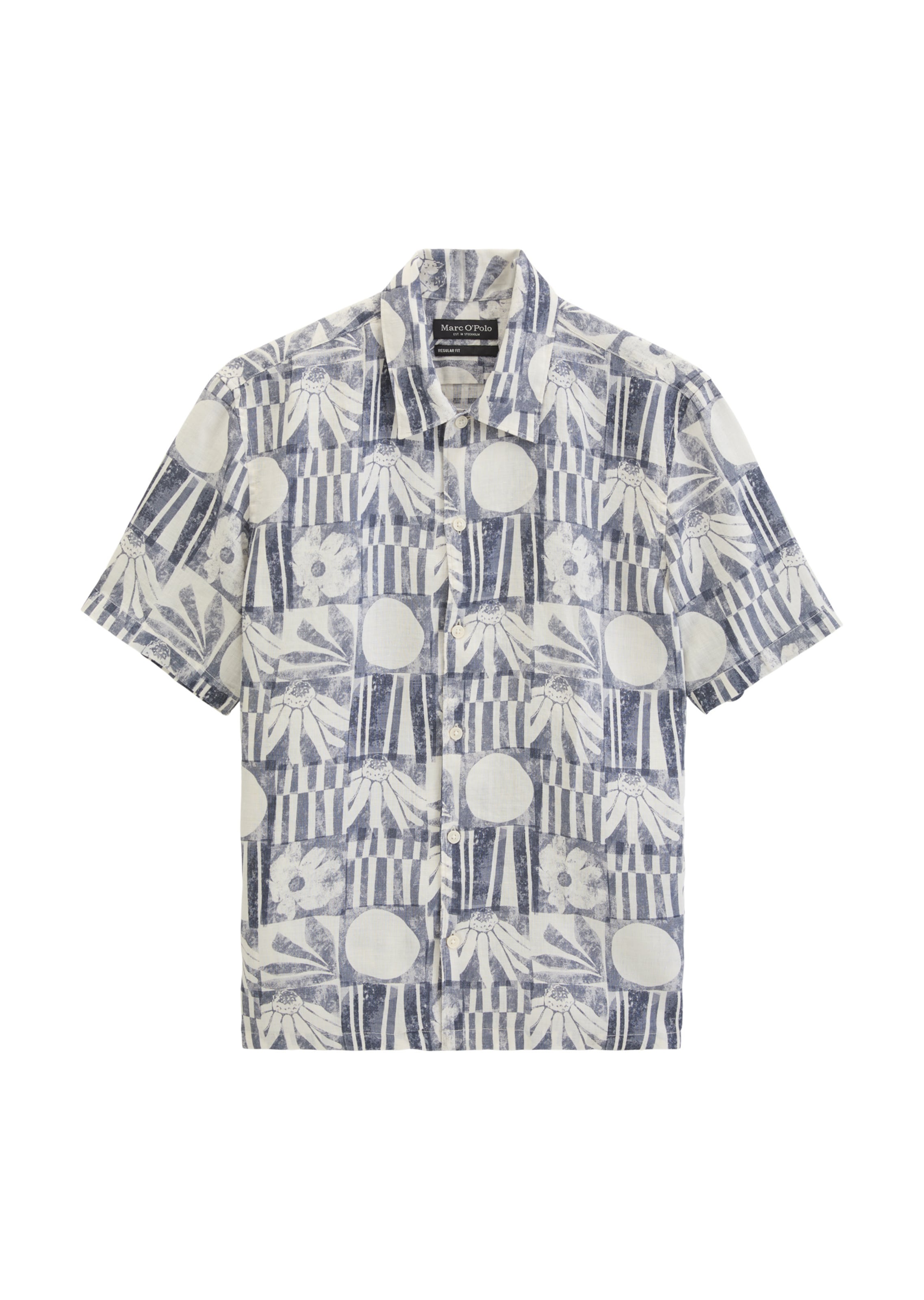 Marc O'Polo Button Up Shirt in Blue: front