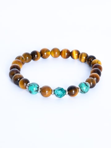 Addicted2 Armbånd 'Harmony braccialetto in argento con occhio di tigre & diaspro verde' i blå