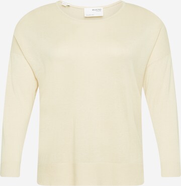 Pullover 'Malli' di Selected Femme Curve in beige: frontale