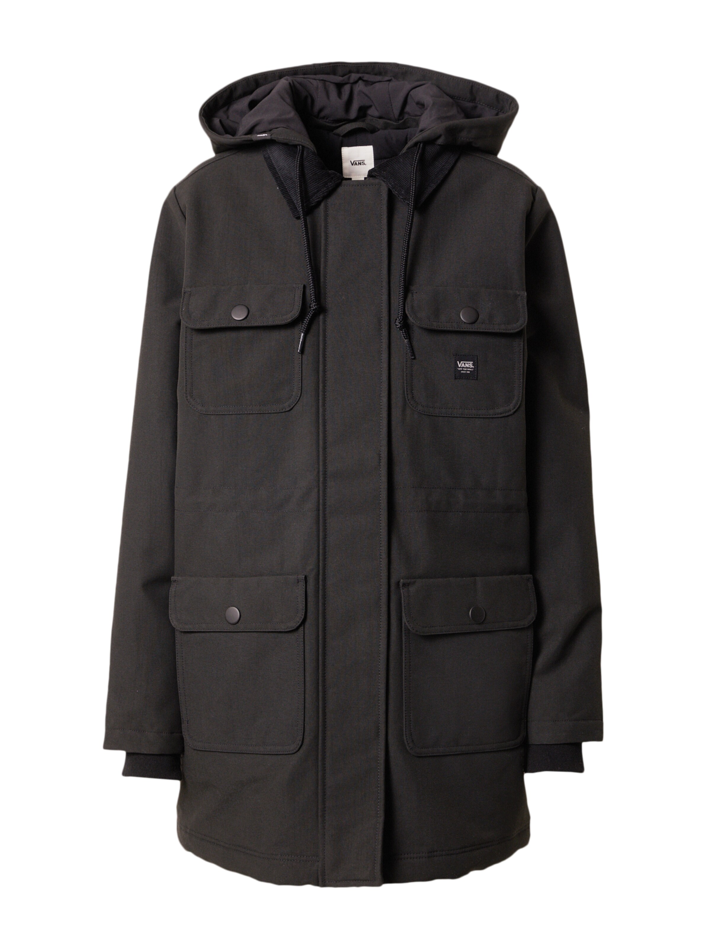 Palton de primăvară-toamnă de la VANS pe negru: față