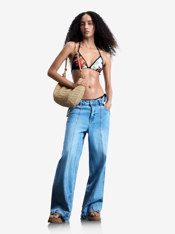 Desigual Trójkąt Góra bikini 'Daiquiri' w kolorze czarny