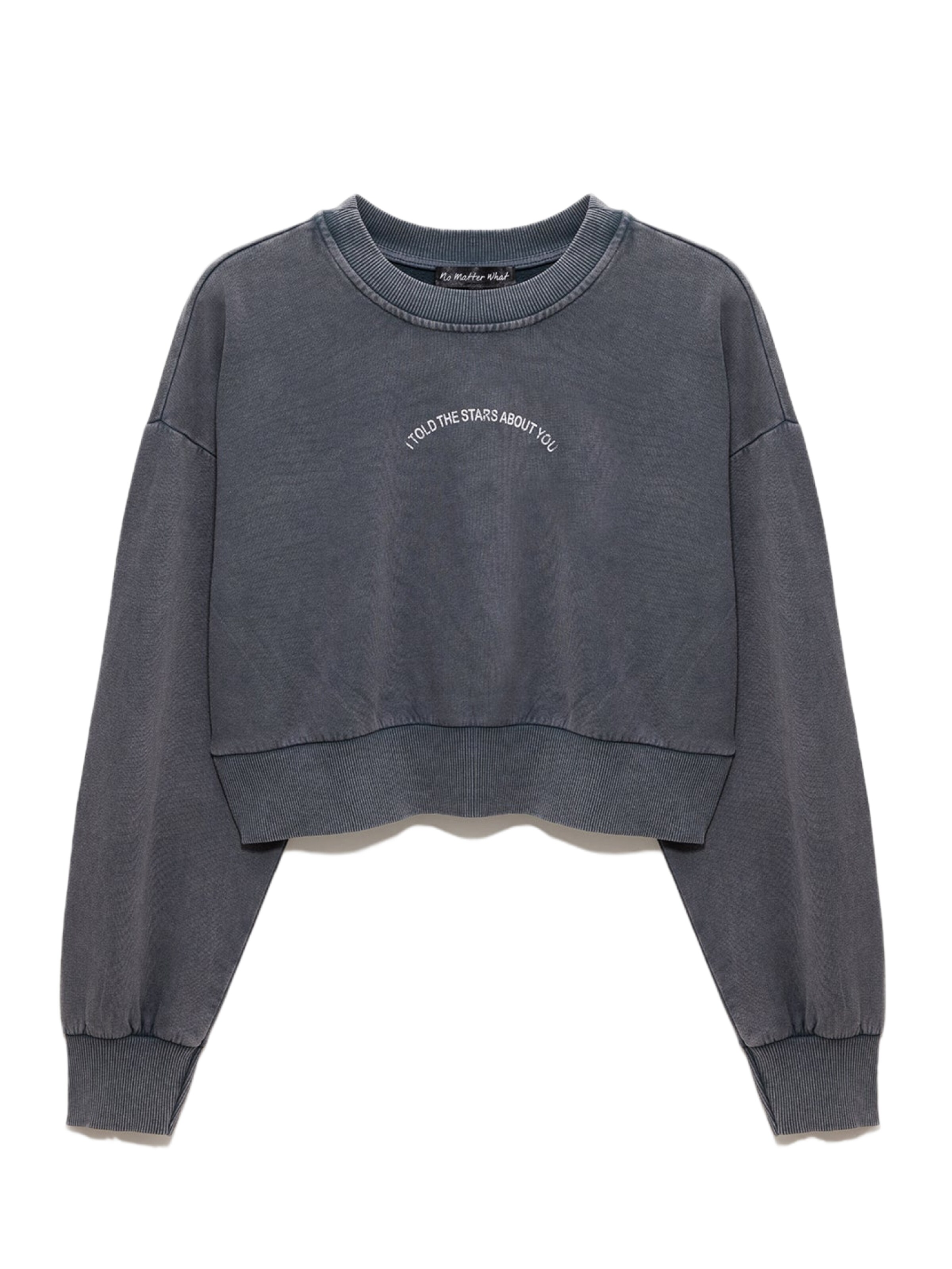 No Matter What Sweatshirt in de kleur Antraciet, Productweergave