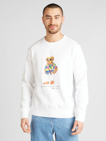 Polo Ralph Lauren Sweatshirt in White: front