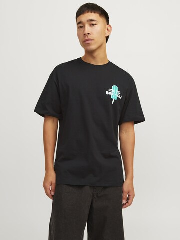 JACK & JONES - Camiseta 'Jorfrutti' en negro: frente
