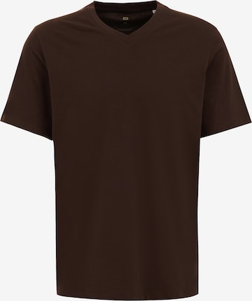 WE Fashion - Camiseta en marrón: frente