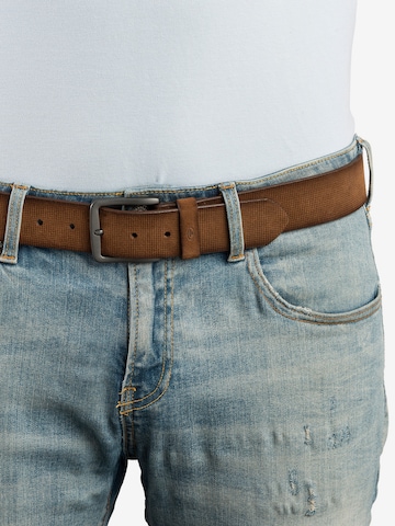 TOM TAILOR Belt 'BART' in Brown: front