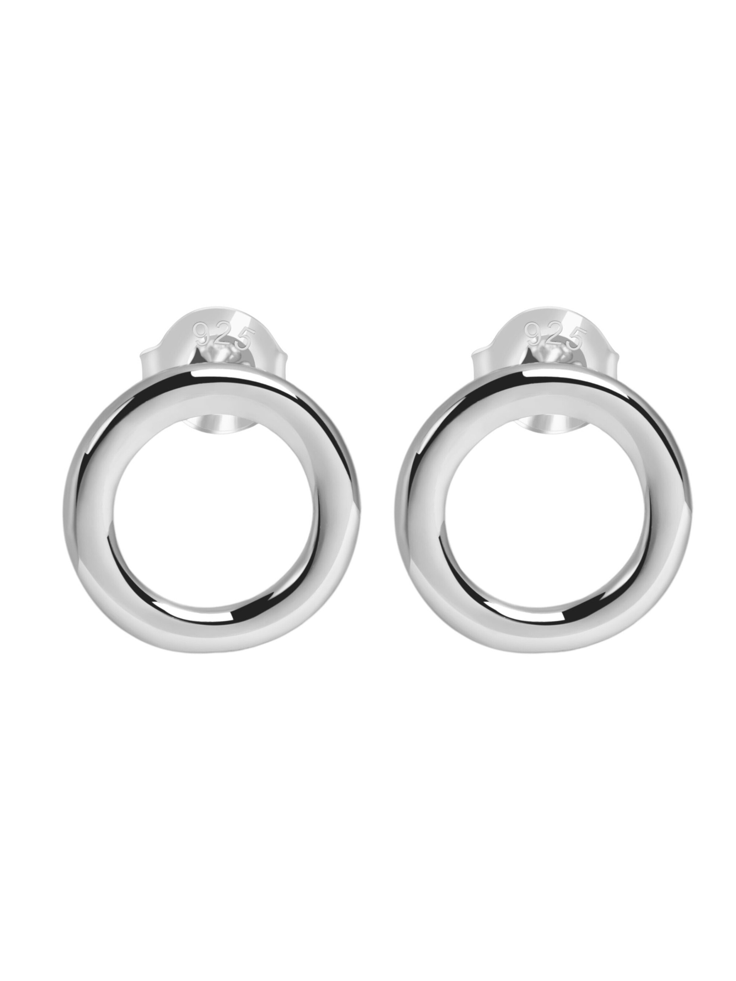 Akzent Earrings '"Charlotte" aus 925 Sterlingsilber, rhodiniert, langlebig' in Silver: front
