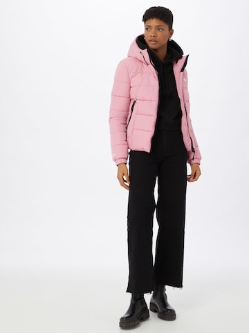 Superdry Зимняя куртка в Ярко-розовый