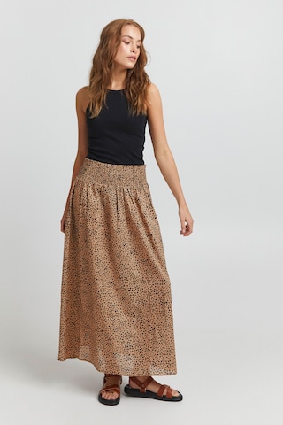 PULZ Jeans Skirt in Brown