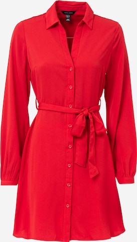 NEW LOOK Košilové šaty – červená: přední strana