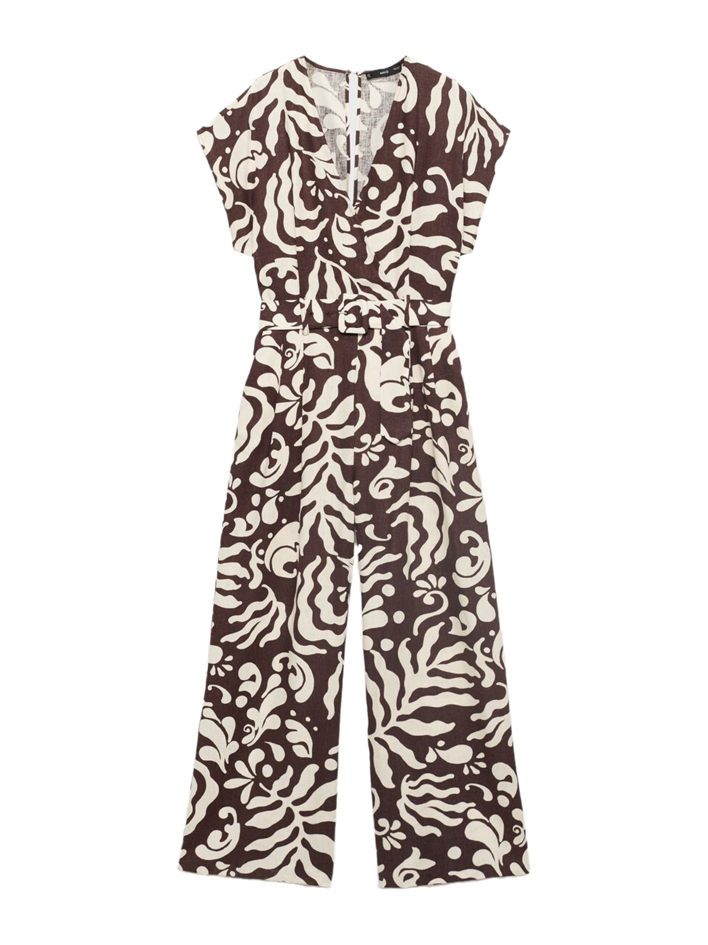 MANGO Jumpsuit 'MERCI' i brun: framsida