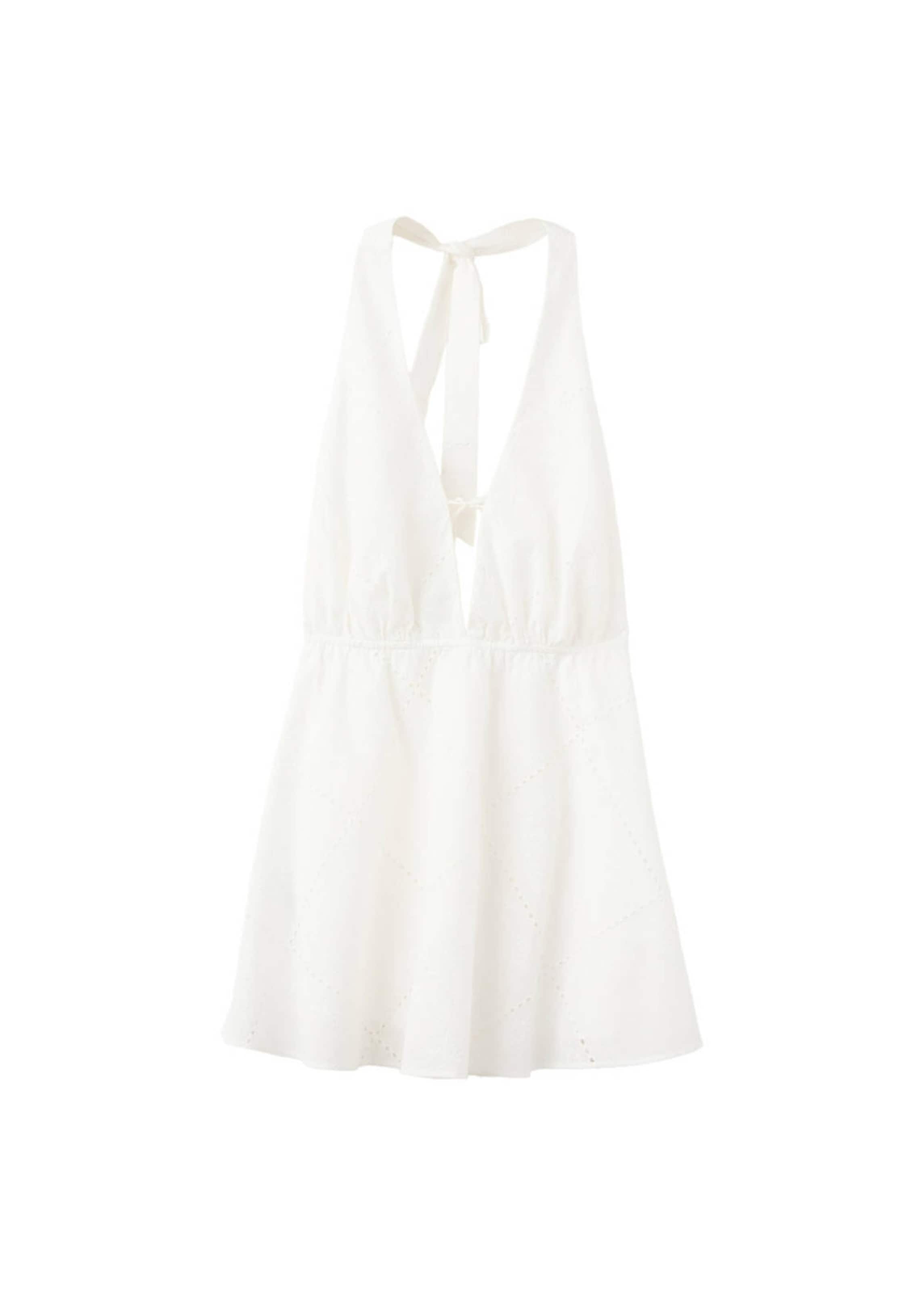 MANGO Kleid in Weiß: Vorderseite