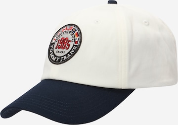 Tommy Jeans Cap 'TJU ARCHIVE GAMES' in White: front