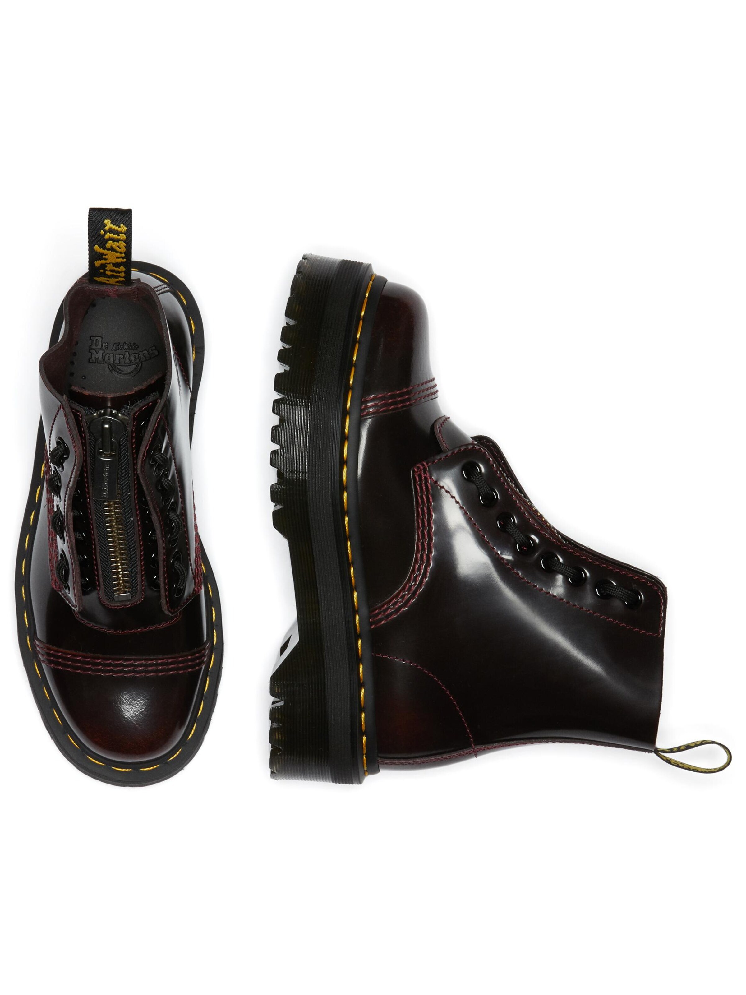 Dr. Martens Lace-Up Boots 'Sinclair' in Red