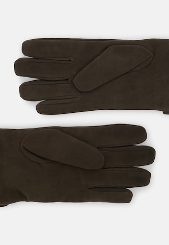 Boggi Milano - Guantes con dedos en marrón: arriba