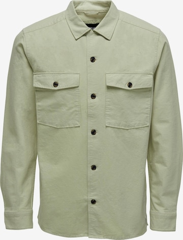Only & Sons Button Up Shirt 'Bow' in Green: front
