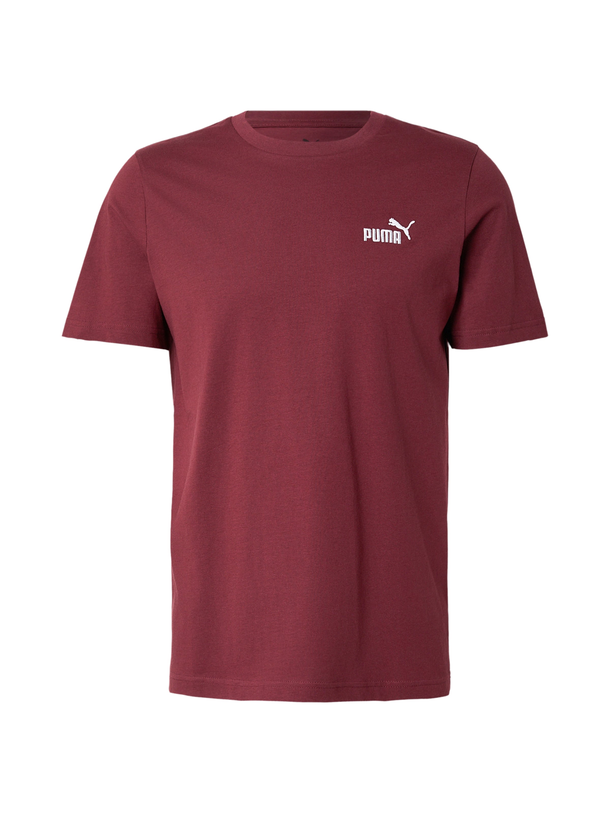 PUMA T-Shirt 'ESS Small No. 1' en bordeaux / blanc cassé, Vue avec produit