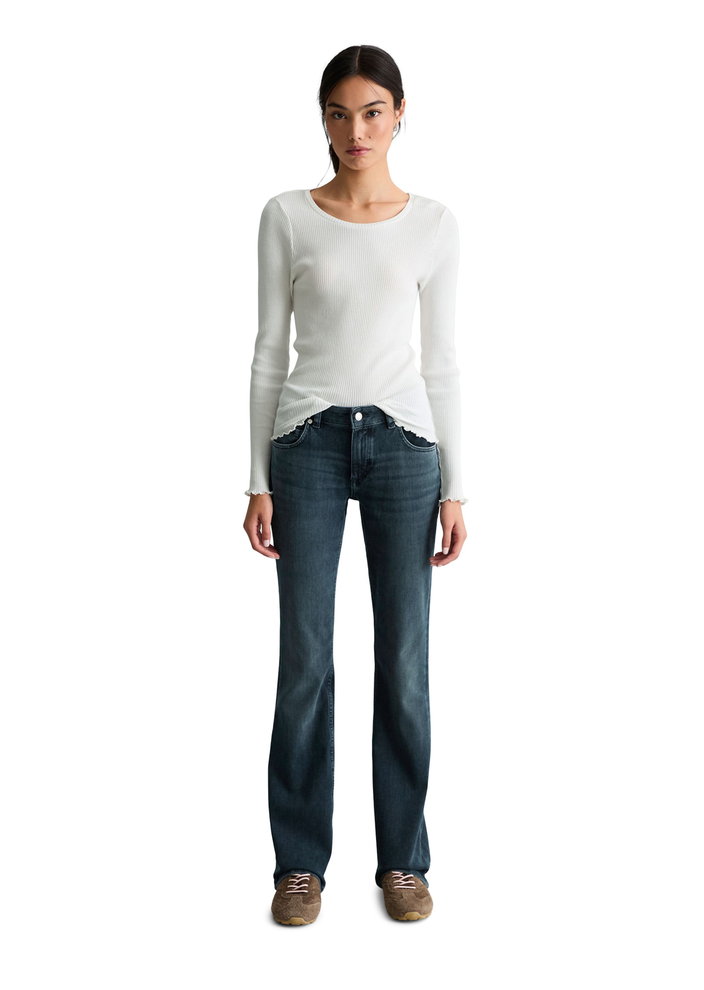 Marc O'Polo DENIM Slimfit Jeans in Blauw: voorkant