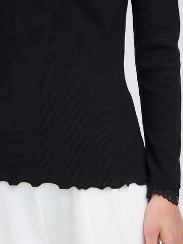 Oxmo Langarmshirt ' OXNSuna Lace ' in Schwarz