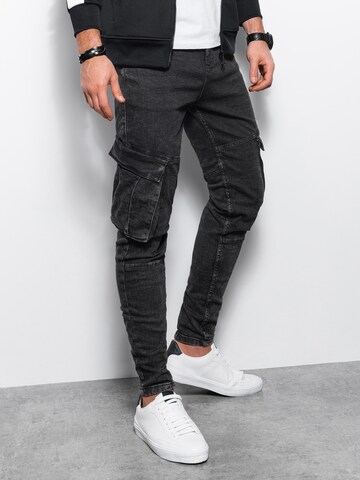 Ombre Slimfit Cargojeans 'P1079' in Zwart