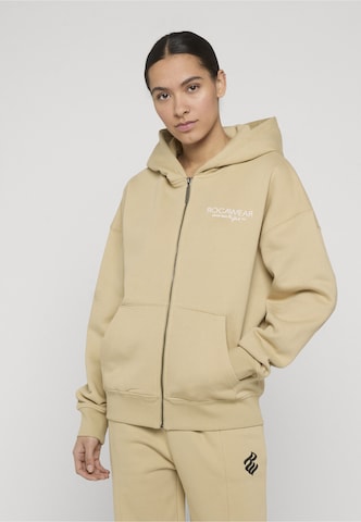ROCAWEAR Sweatvest in Geel: voorkant