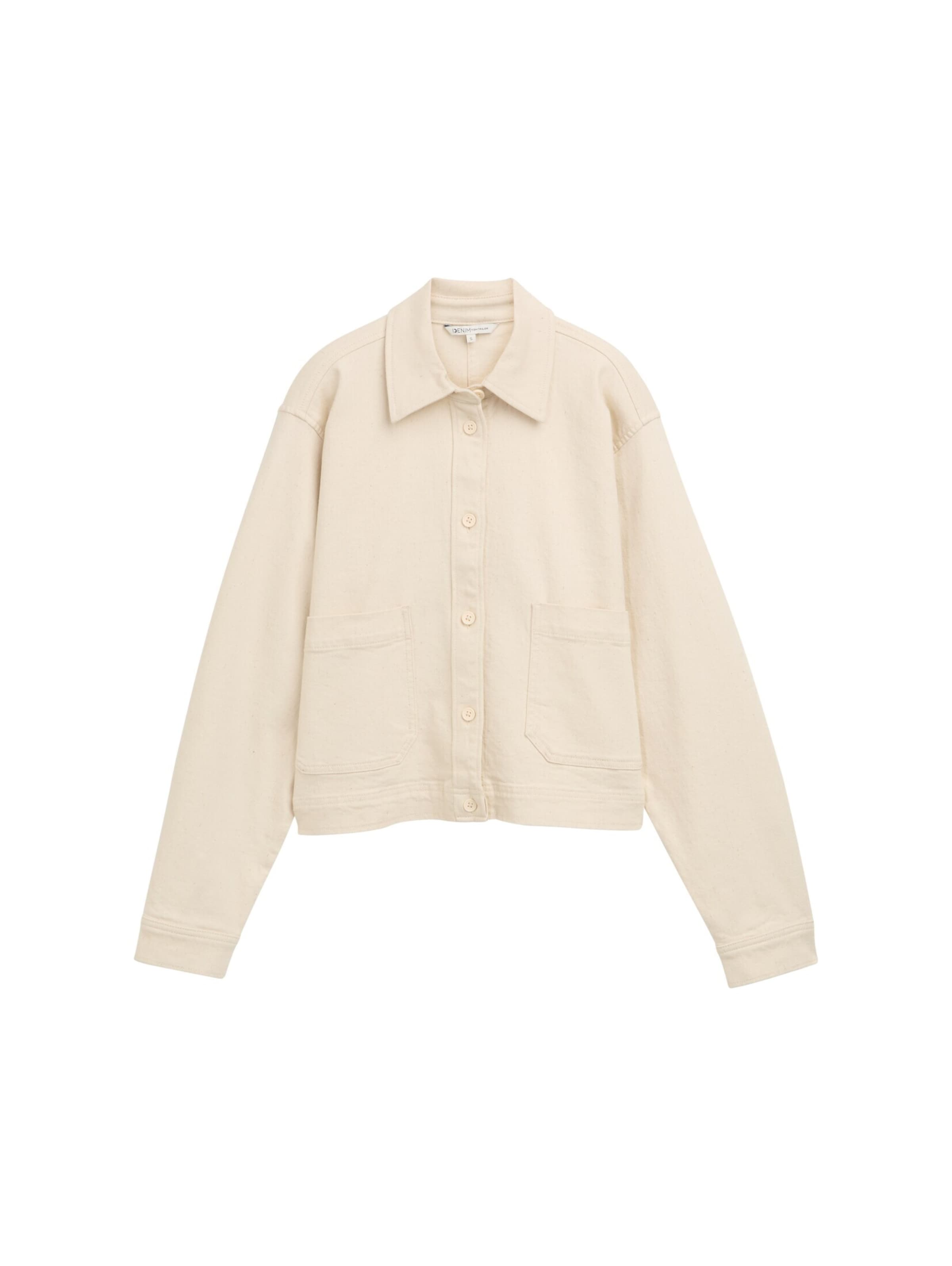 TOM TAILOR DENIM Between-season jacket in White: front