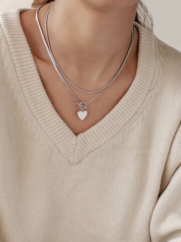 Hey Happiness - Cadena 'Herz Duo' en plata: frente