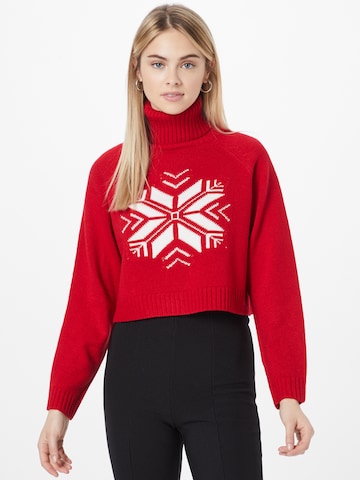 Fashion Union Sweater in Red: front