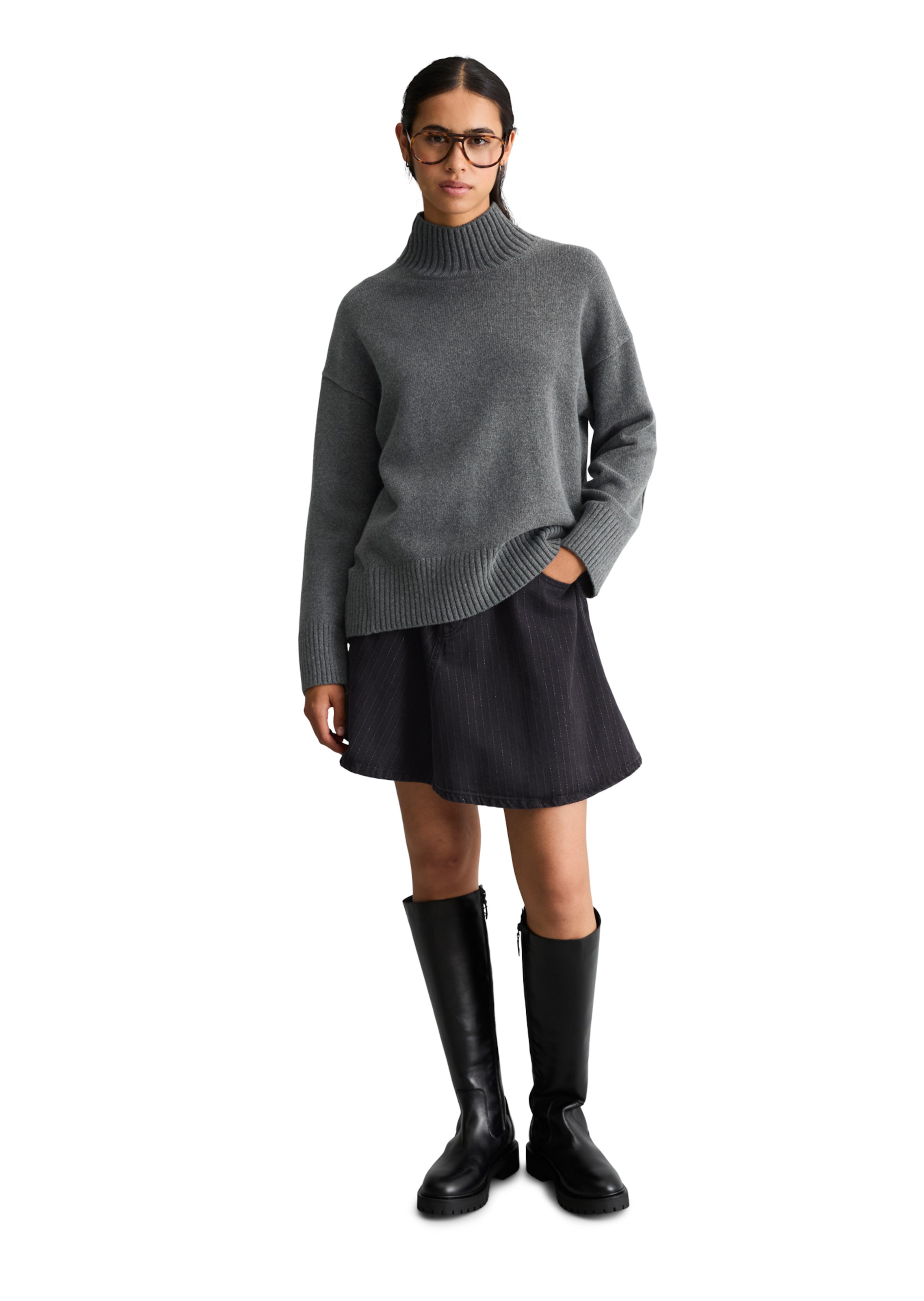 Marc O'Polo DENIM Pullover in Grau: Vorderseite