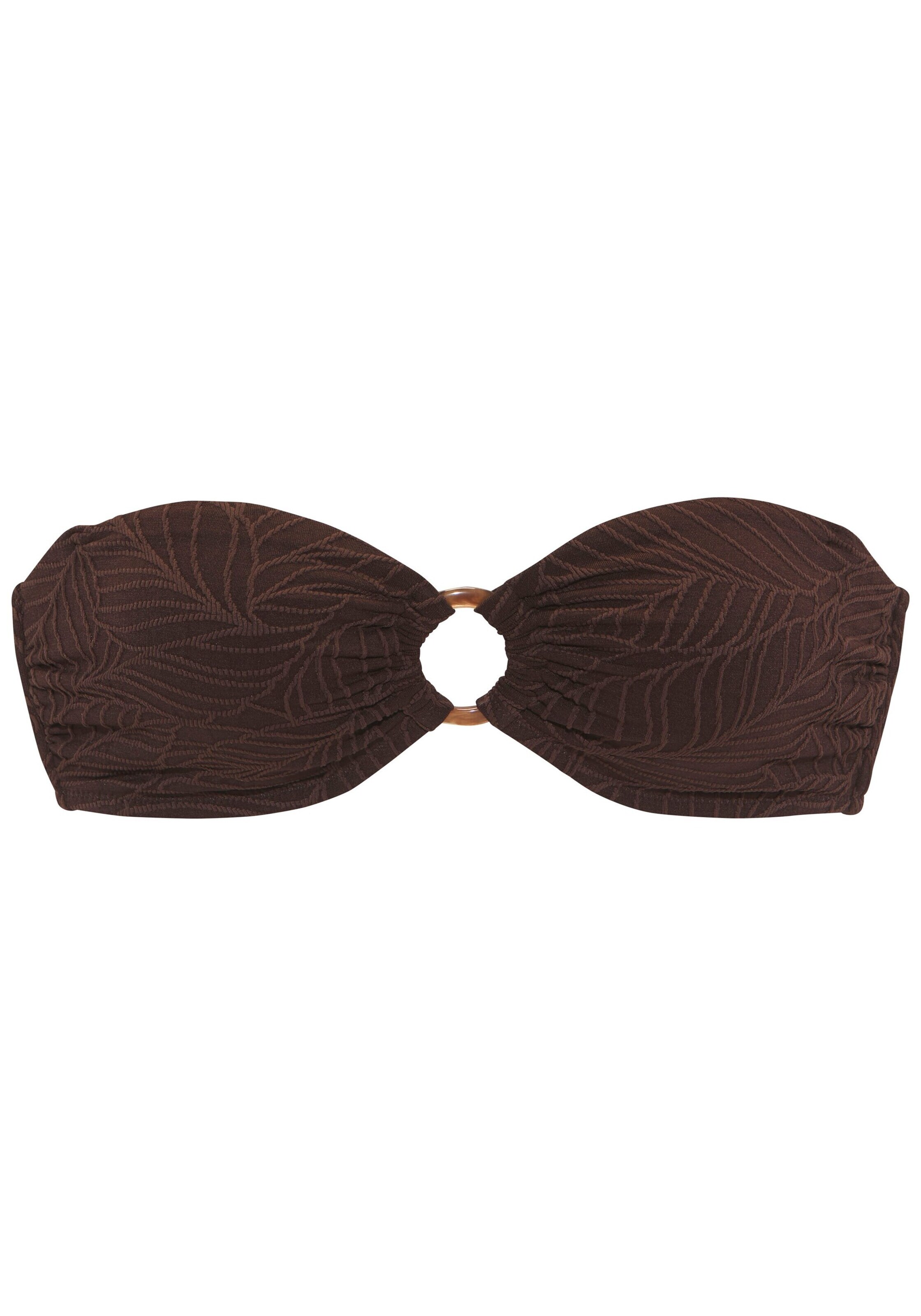 LASCANA Bandeau Bikini Top in Brown
