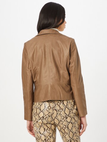 Cream Between-Season Jacket 'Rabia' in Brown