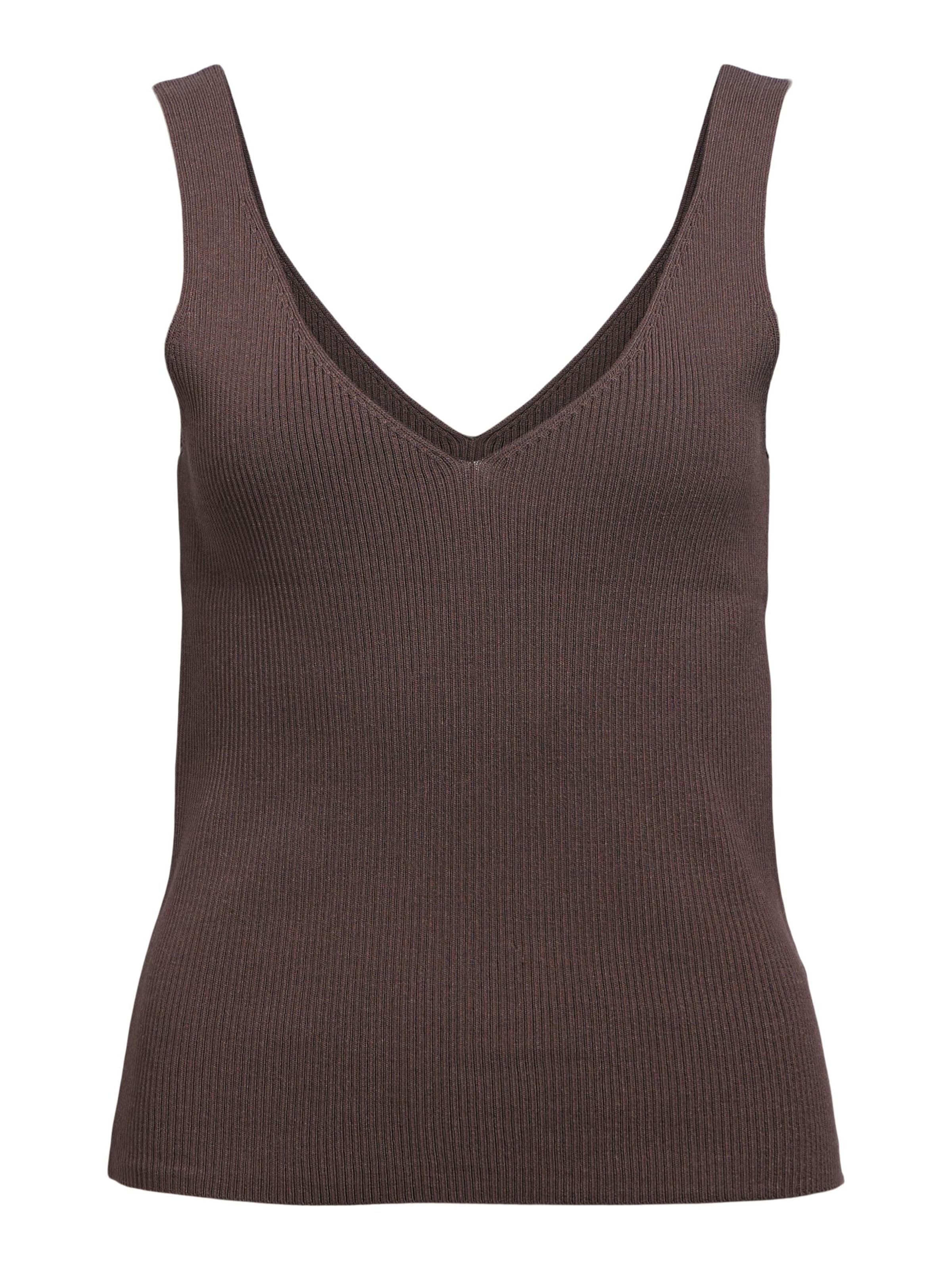 OBJECT Top in Braun: Vorderseite