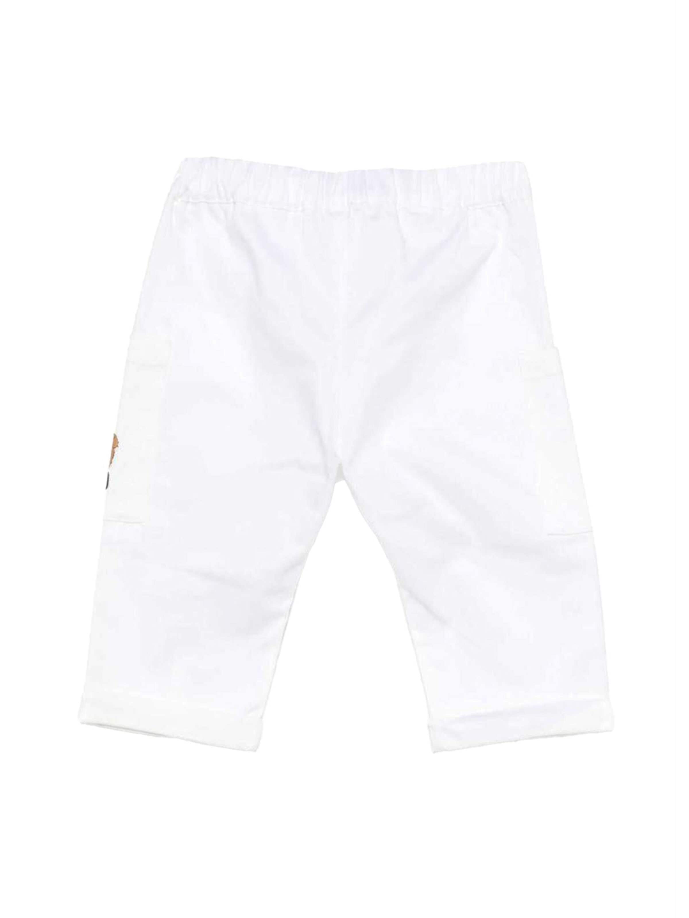 regular Pantaloni 'Pantalone bianco per neonato' di MOSCHINO in bianco