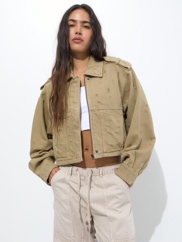 Giacca di mezza stagione di Pull&Bear in beige: frontale