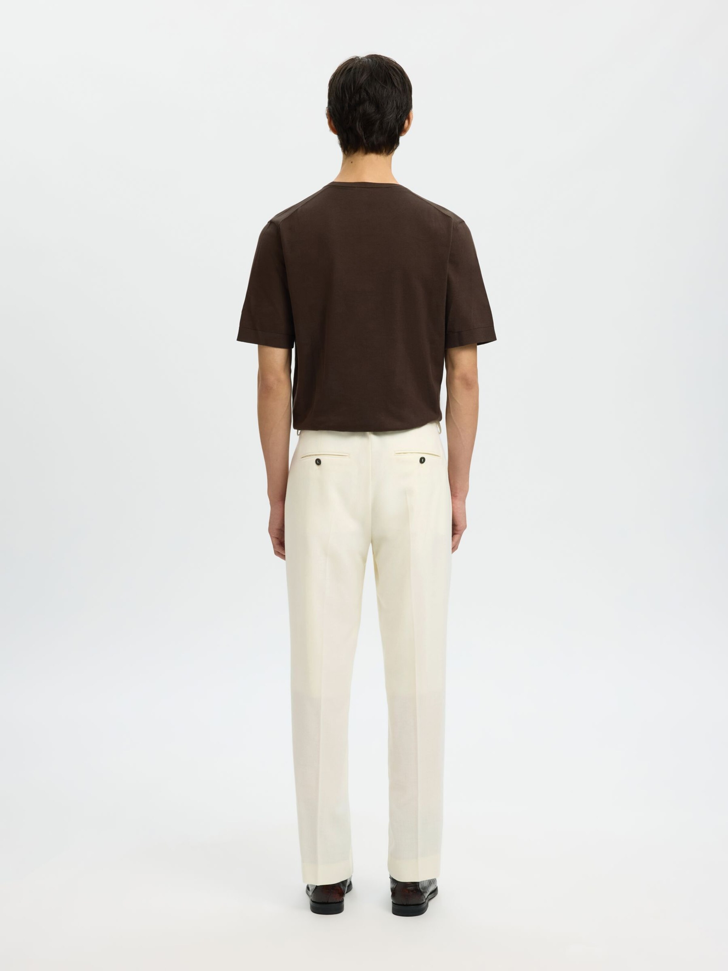 SELECTED regular Bukser i gul