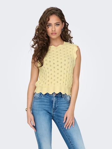 ONLY - Top de malha 'Luna' em amarelo