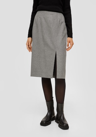 s.Oliver BLACK LABEL - Falda en gris: frente