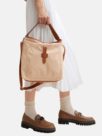 TOM TAILOR Schultertasche 'Reva' in Beige