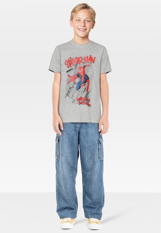 T-Shirt 'Spiderman Comic' Mister Tee en gris