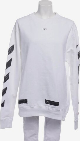 Off-White Sweatshirt & Zip-Up Hoodie in S in White: front