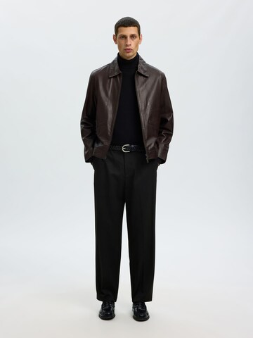 SELECTED Loosefit Pantalon in Zwart