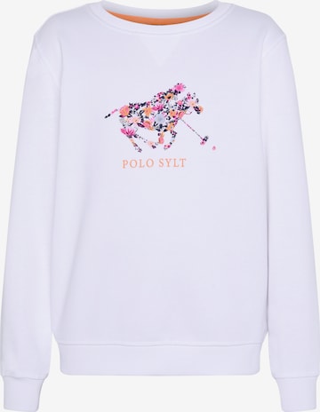 Polo Sylt Sweatshirt in White: front