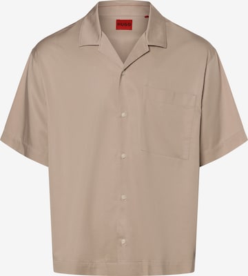 HUGO Regular fit Button Up Shirt 'Egeeno' in Beige: front